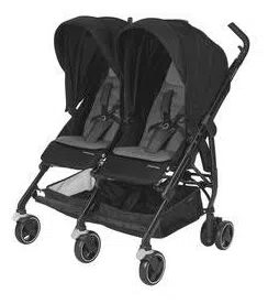 Carrinho de Passeio para Gêmeos - Dana For2 - Nomad Black - Maxi-Cosi