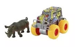 Carrinho c/ Animal ou Dinossauro Monster Truck Fricção 4X4 - BBR Toys