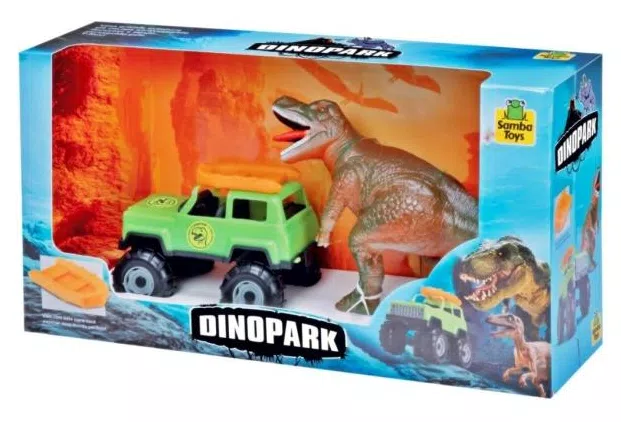 Carro Com Dinossauro Dino Park - Samba Toys