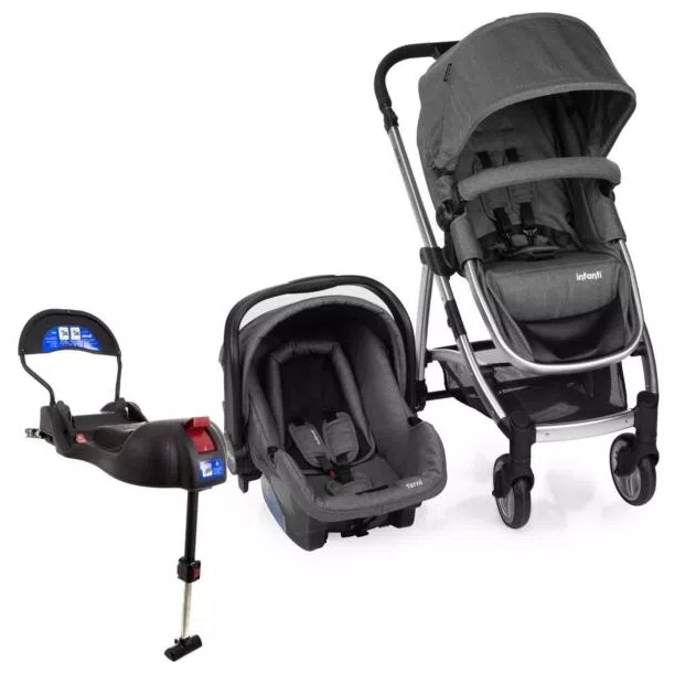 Carrinho de Bebê Travel System Epic Lite Duo + Base Isofix Infanti Onyx