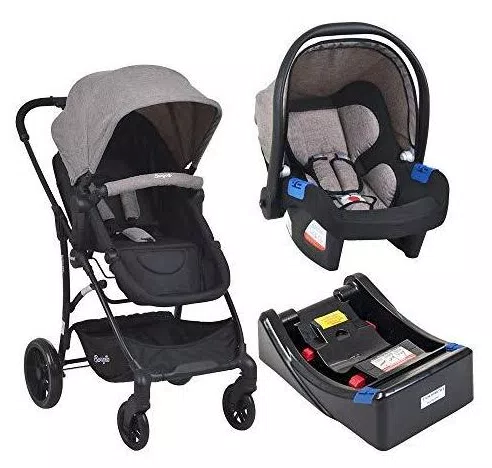 Carrinho Bebe Travel System Burigotto Convert Touring Evolution X Capuccino e Base