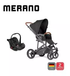 Kit Carrinho Merano + Bebê Conforto Risus + Shop Bag Woven Black - ABC Design