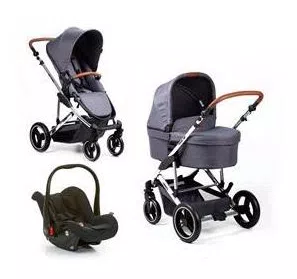 Carrinho de Bebê Travel System ABC Design Como 4 Asphalt Com Moisés e Bolsa (Linha Diamond)