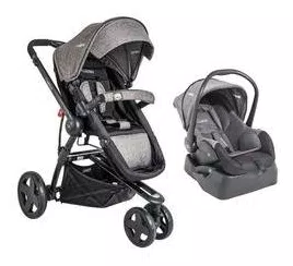 Conjunto Travel System Compass III Melange Grafite - Kiddo