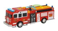 Carro Bombeiro Bate E Volta Resgate Som Luzes 30 Cm Dm Toys