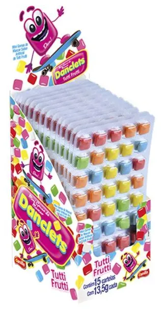 Doce Danclets Cartela 5X9Cm Tutty Frutti