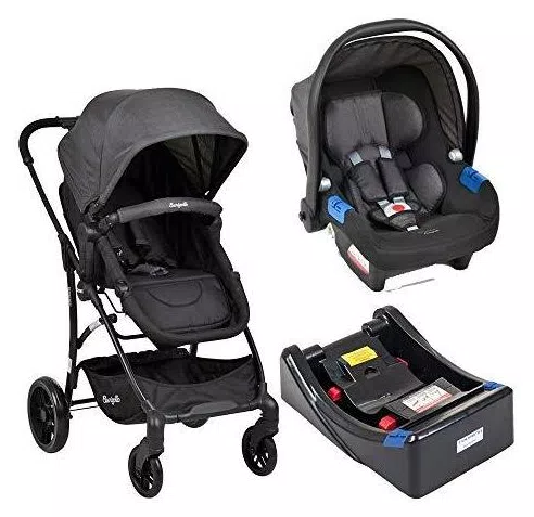 Carrinho Bebe Travel System Burigotto Convert Touring Evolution X Dark Grey e Base