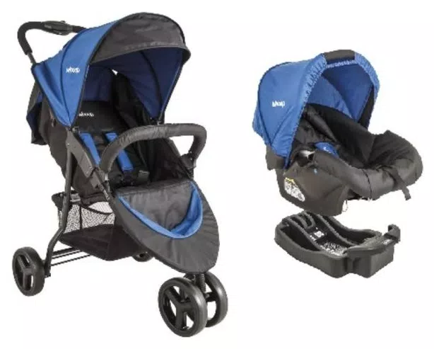 Carrinho de Bebe com Bebe Conforto e Base Lenox Whoop Trio 