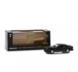 Carro Greenlight Ford Mustang Cobra Ii - Escala 1/43 - Black/Gold - 1977 86319