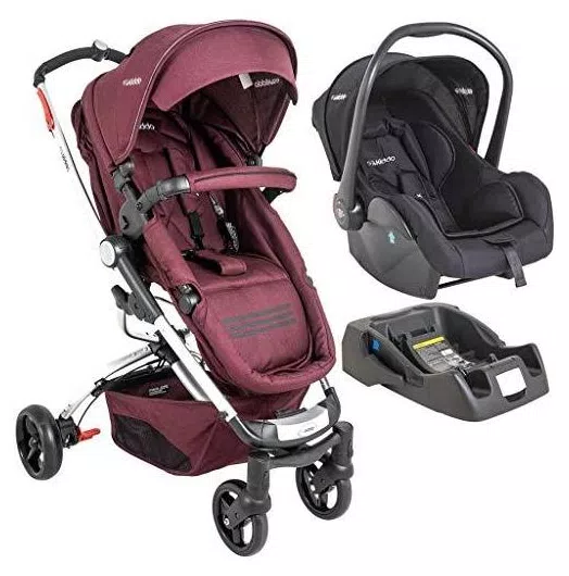 Carrinho de Bebe Moises Kiddo Eclipse com Bebe Conforto e Base Melange Bordo