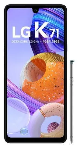 Smartphone LG K71 LMQ730BAW 128GB Câmera Tripla