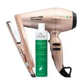 Chapinha Babyliss Rose+secador Portofino+escova Progressiva