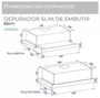 Depurador de Ar Embutida no teto Suggar 60 cm DE61IX Inox