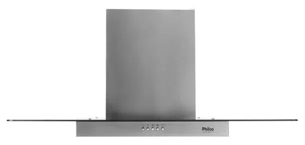 Coifa de Parede Philco PCO90IP Flat 90cm Inox com Vidro Fumê, Função Depurador e Exaustor, Dupla Filtragem e Painel Touch 