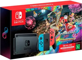 Console Portátil Switch 32 GB com Joy Con Nintendo Bundle Mario Kart 8 Deluxe