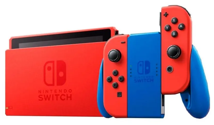 Console Portátil Switch 32 GB com Joy Con Nintendo Mario Red e Blue Edition