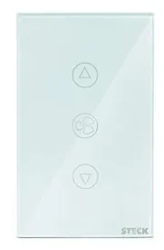 Interruptor Inteligente Smarteck 4X2" Ventilador Bivolt Touch Wi-fi , compatível com Alexa