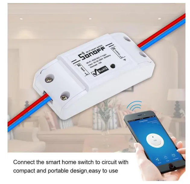 Interruptor Wifi funciona controle de app switch remoto sem fio para aparelhos elétricos Universal Smart Home