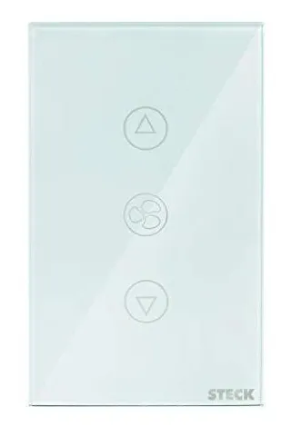 Interruptor Inteligente Smarteck 4X2" Ventilador Bivolt Touch Wi-fi , compatível com Alexa