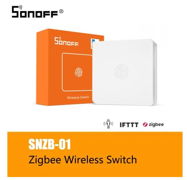 Sonoff-interruptor sem fio para casa inteligente, versão zigbee, botão prático, funciona com sonoff,