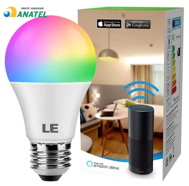 LAMPADA INTELIGENTE SMART RGB WIFI LED BULBO ALEXA GOOGLE