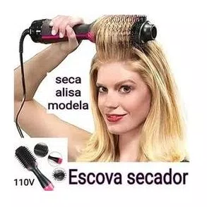 Eu Escova Secadora Modeladora Alisadora Cabelo Air Até 1200w Profissional NV