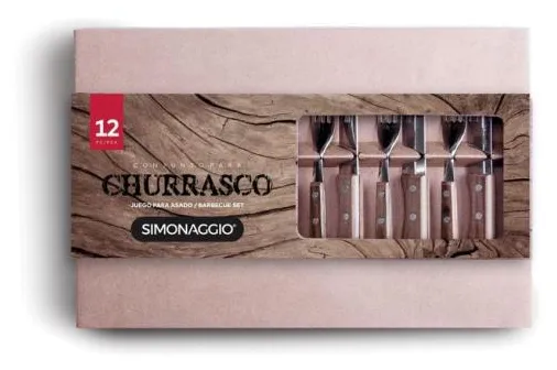 Conjunto Para Churrasco 12 Peças Simonaggio