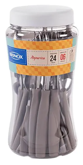 Faqueiro Brinox Itaparica com pote 24 peças 