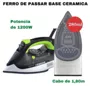 Ferro Passar Roupa a Vapor BlackDecker Base Cerâmica Eletrico 1200w Fx2700