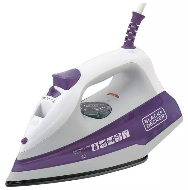 Ferro De Passar Vapor Spray 1200w Black & Decker Fx1000 Com Base Antiaderente Roxo E  