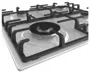 Cooktop Hisense 4 Bocas Acendimento Superautomático Inox GM663X