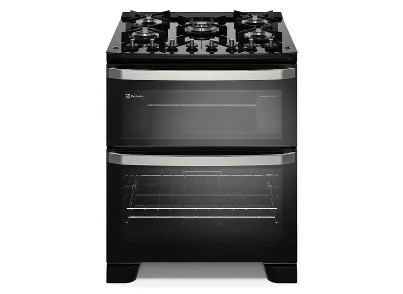 Fogão de Piso Electrolux PerfectCook 5 Bocas Acendimento Automático com Forno Duplo FE5DP