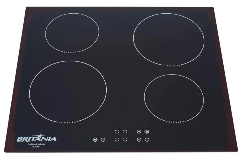 Cooktop Britânia BCT04P 4 Bocas Acendimento Automático