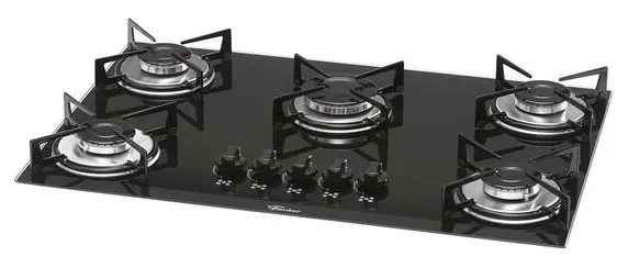 Cooktop Fischer 1642-698 5 Bocas Acendimento Superautomático