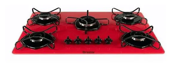 Cooktop Braslar Easy Clean 5 Bocas Acendimento Superautomático