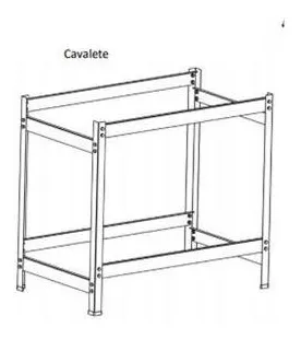 Forno Gás 1 Câmara 20cm c/ cavalete Inox 105x62x40 Metalmaq