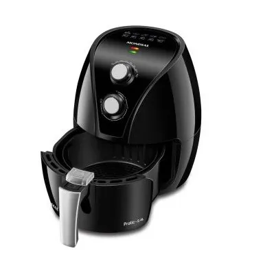 Fritadeira Elétrica Sem óleo Mondial Air Fryer Pratic Black 2 AF-21 Capacidade 2,4l