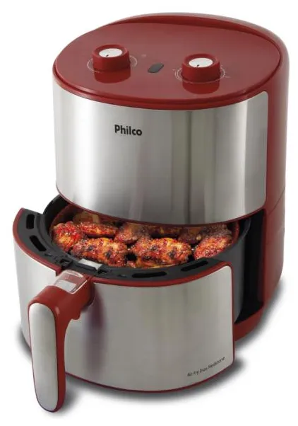 Fritadeira Elétrica Sem óleo Philco Air Fryer Redstone PFR10VI Capacidade 3,2l