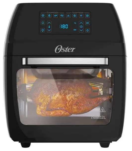 Fritadeira Elétrica Sem óleo Oster Air Fryer OFRT780 Capacidade 12l