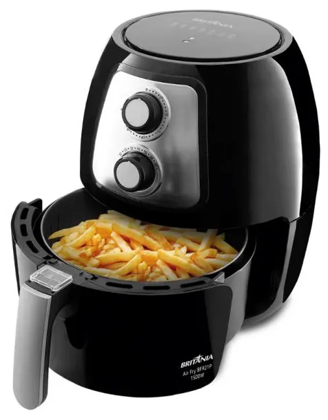 Fritadeira Elétrica Sem Óleo Air Fryer Britânia 3,2 Litros Preta/ Inox com  Timer 127V em Promoção na Americanas