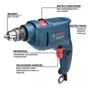 Furadeira De Impacto Bosch 450w Gsb450 c/ Brocas 