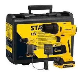 Parafusadeira E Furadeira 12v Com 1 Bateria Stanley Scd121s1-br