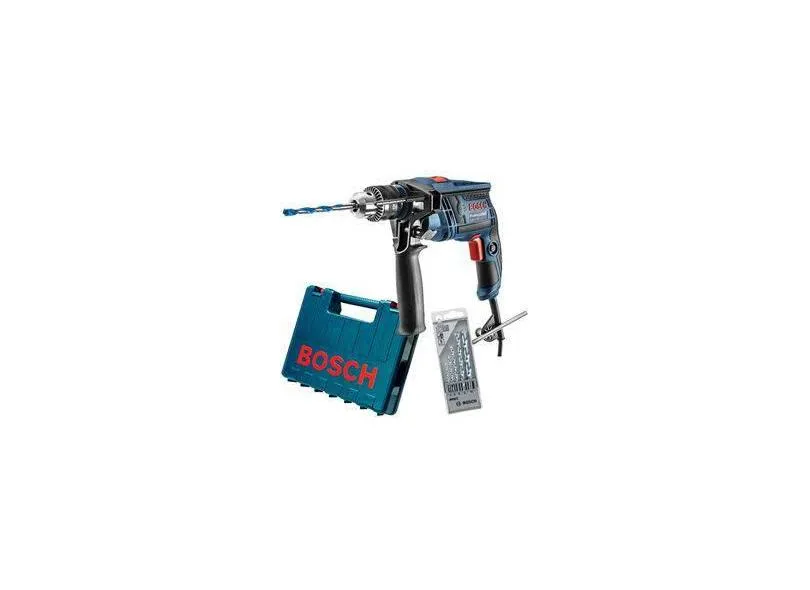 Furadeira de Impacto Bosch GSB 13 RE 650W Mandril 1/2" com Maleta e Kit 05 Brocas