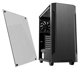 Gabinete ATX Gamer Fortress TG Black  Gamemax