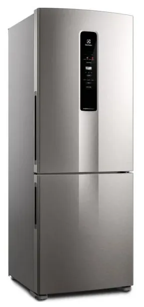 Geladeira Electrolux Bottom Freezer IB54S Frost Free Inverse 490 Litros cor Inox