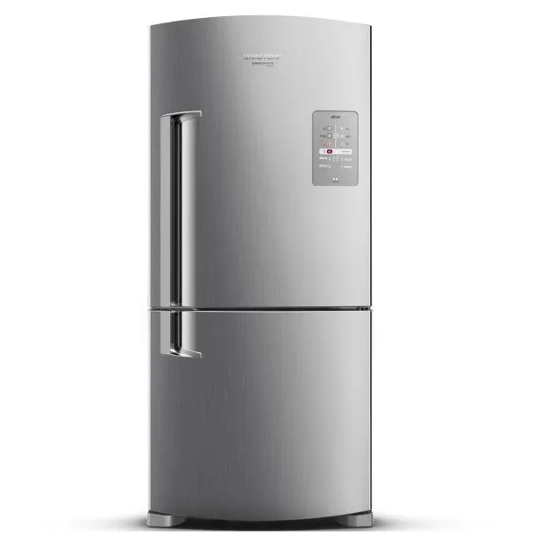 Geladeira Brastemp Ative! BRE80AK Frost Free Inverse 573 Litros cor Inox