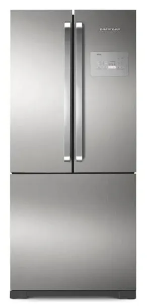 Geladeira Brastemp Ative! BRO80AK Frost Free French Door Inverse 540 Litros cor Inox