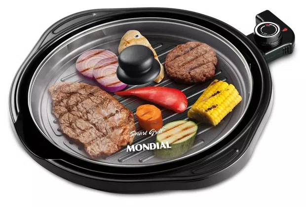 Grill Mondial Smart Grill G-04 Ondulada Antiaderente Removível