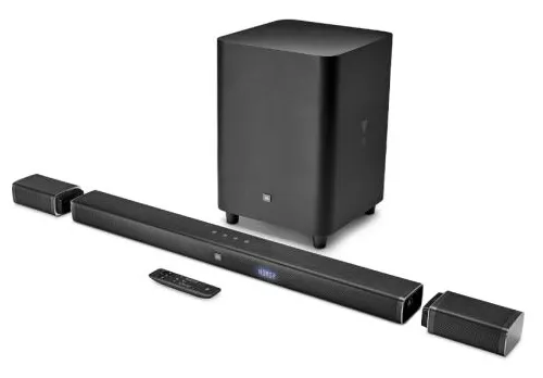 Home Soundbar JBL 5.1 Canais 4K ULTRA HD com ALTO-FALANTES Surround Totalmente sem Fio