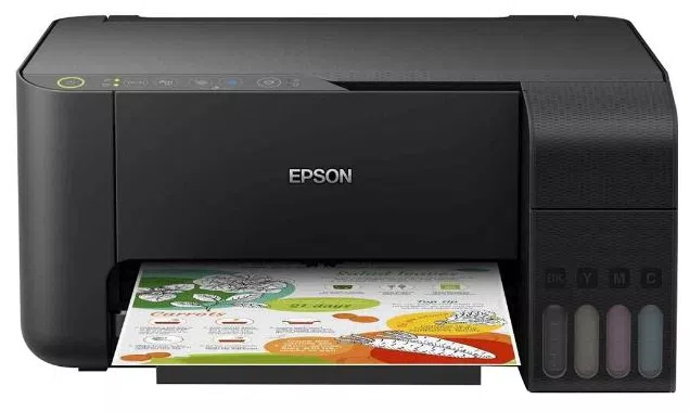 Impressora Multifuncional Sem Fio Epson Ecotank L3150 Tanque de Tinta Colorida